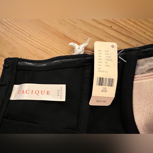 Black Cacique Balconette Bra 40D NWT - Picture 6 of 6